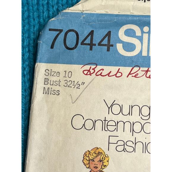 Simplicity 7044 Sewing pattern A line skirt wide leg pants vest 1970s size 10 - Picture 2 of 5